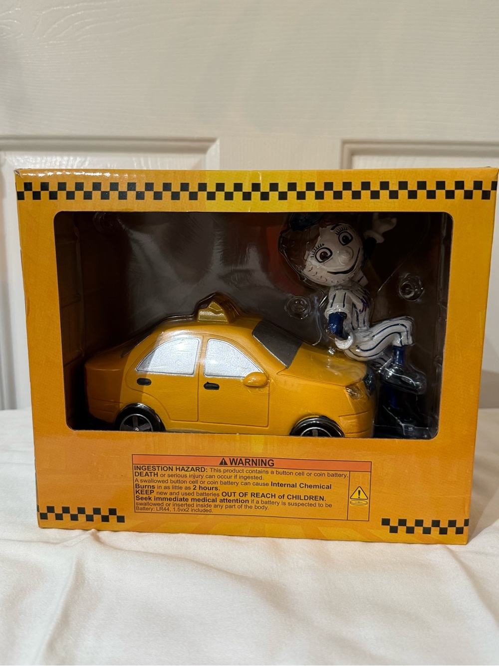 Yellow Taxi Toy Car with Figure - Kids Toys